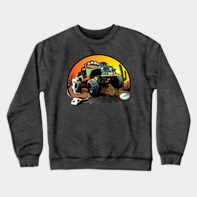 Jeep 4x4 Crewneck Sweatshirt by Sauher